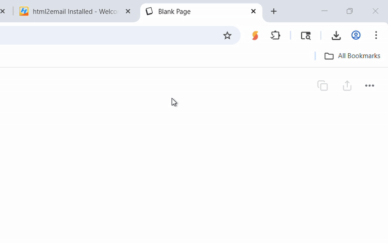 Pin html2email in the Chrome toolbar