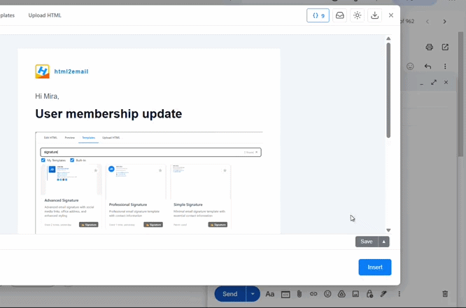 Fill name and date in Preview, then put the letter in Gmail